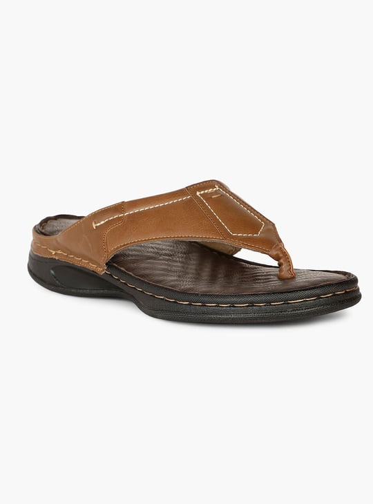 BATA Textured Faux Leather Sandals