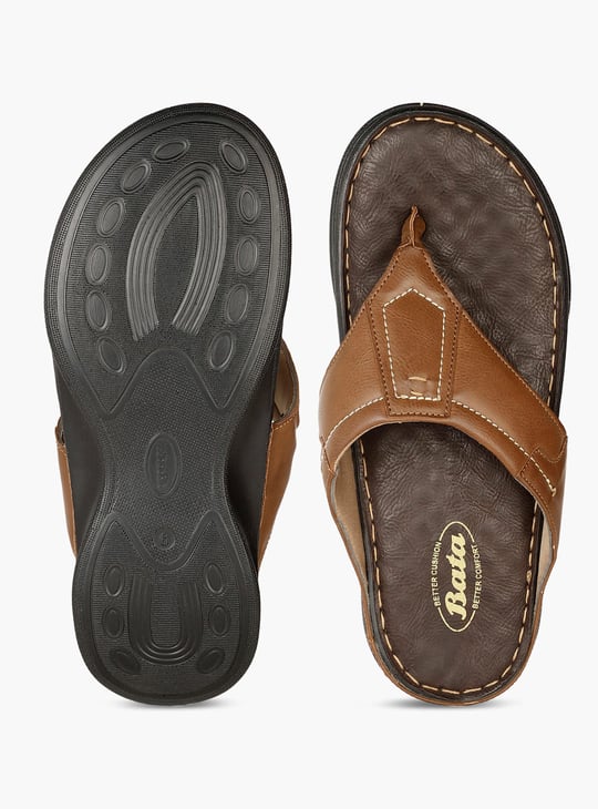 BATA Textured Faux Leather Sandals