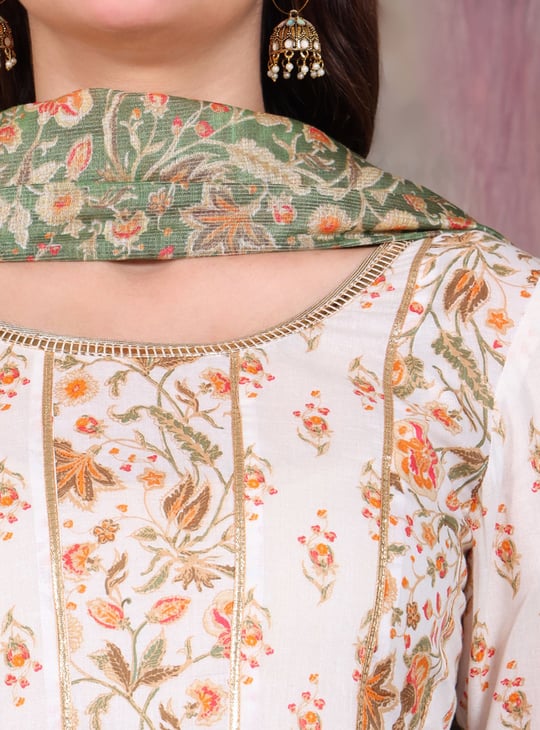 AURELIA Floral Print Anarkali Kurta Set