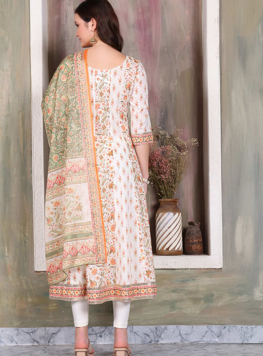 AURELIA Floral Print Anarkali Kurta Set
