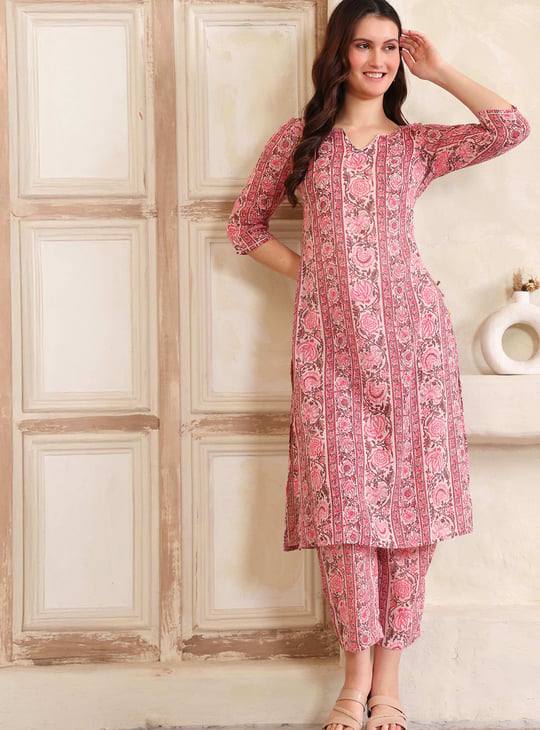 AURELIA Floral Print Kurta Set