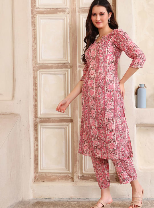 AURELIA Floral Print Kurta Set