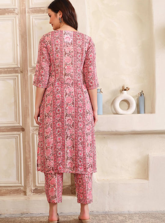 AURELIA Floral Print Kurta Set