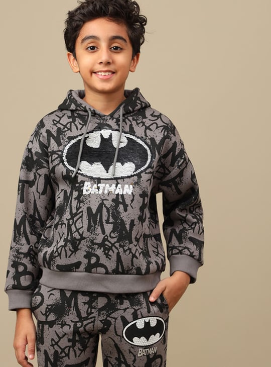 KIDSVILLE Boys Batman Sequined Hoodie