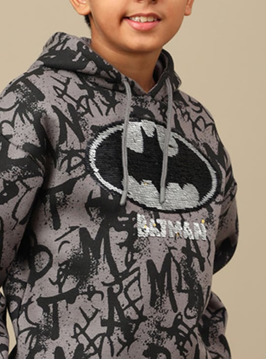 KIDSVILLE Boys Batman Sequined Hoodie