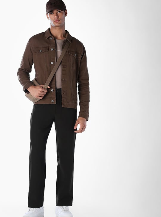 JACK & JONES Solid Denim Jacket