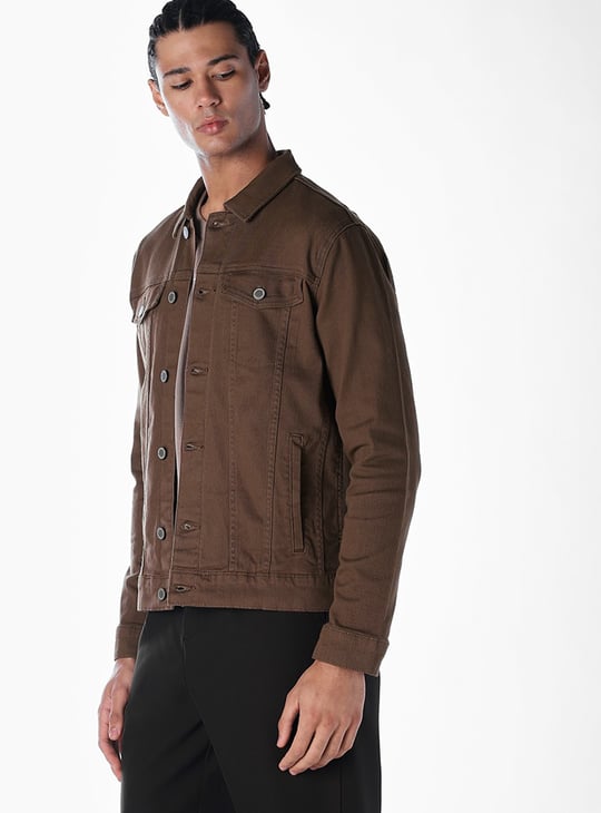 JACK & JONES Solid Denim Jacket