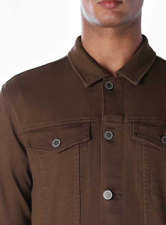 JACK & JONES Solid Denim Jacket