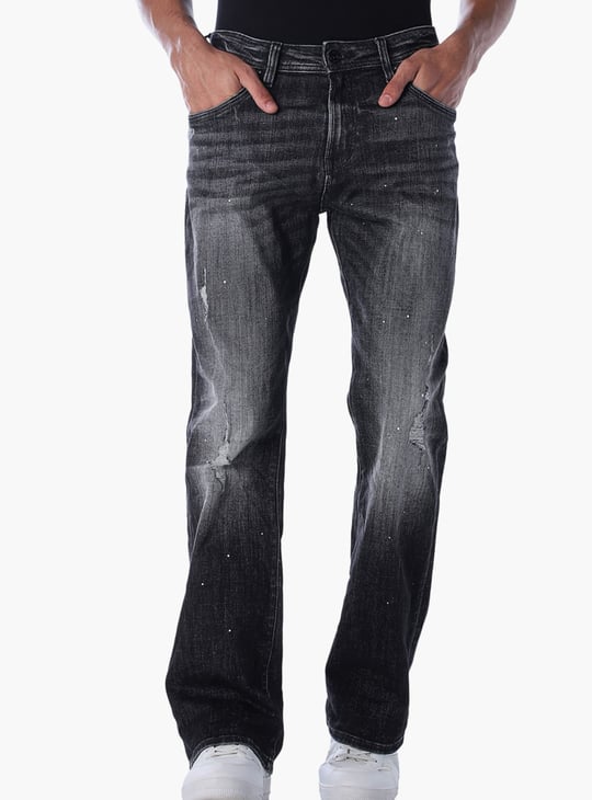 JACK & JONES Distressed Bootcut Jeans