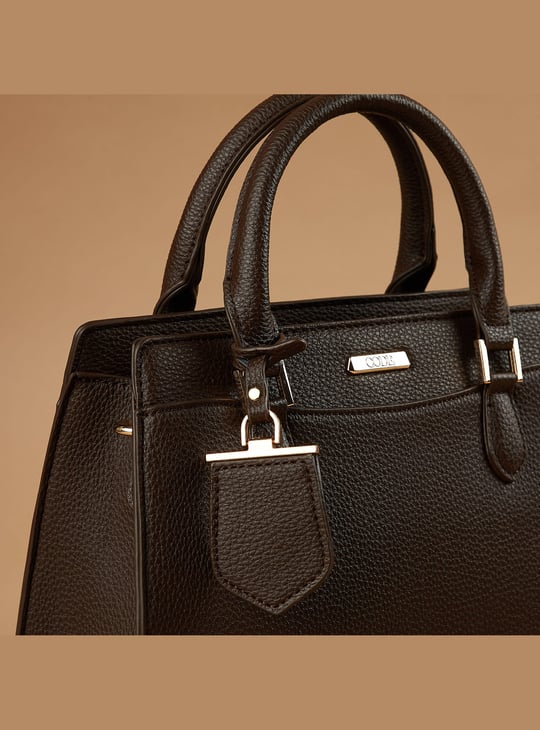 CODE Textured Handheld Bag | Brown