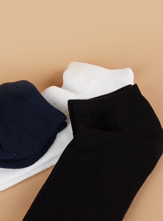 FORCA Ribbed Ankle Length Socks - Pack of 3
