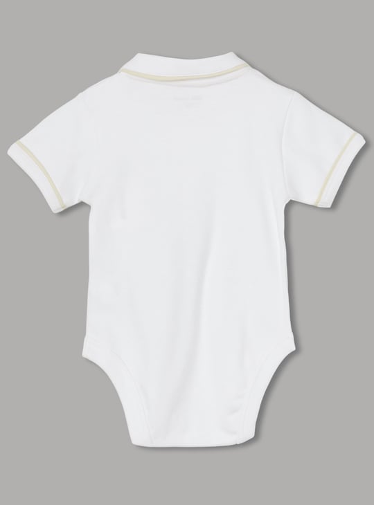 FAME FOREVER Boys Bodysuit with Striped Suspender Shorts