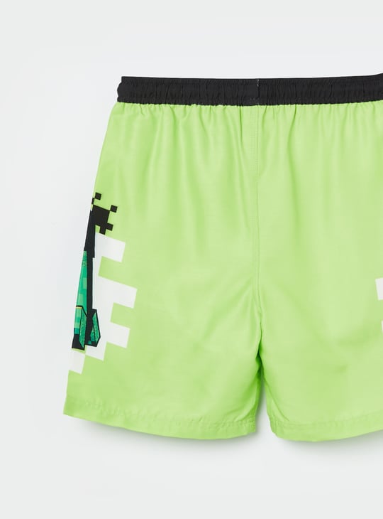KIDSVILLE Boys Minecraft Print Shorts