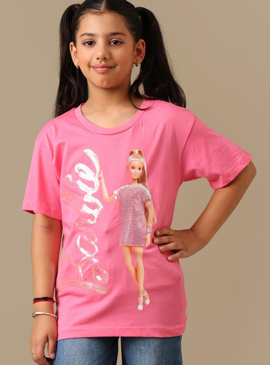 KIDSVILLE Girls Barbie Print T-shirt