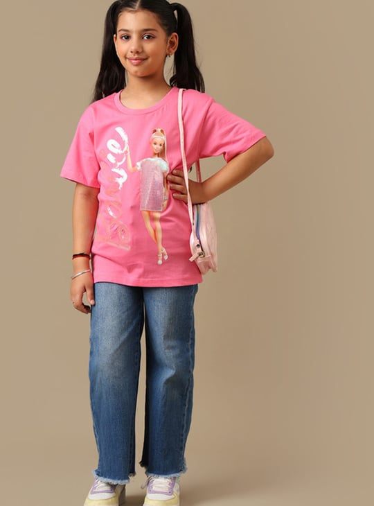 KIDSVILLE Girls Barbie Print T-shirt