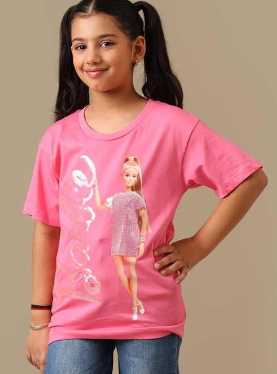 KIDSVILLE Girls Barbie Print T-shirt