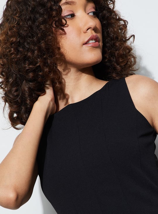 CODE Solid Peplum Top