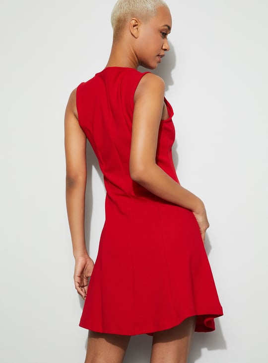 GINGER Bow Tie-Up A-line Dress