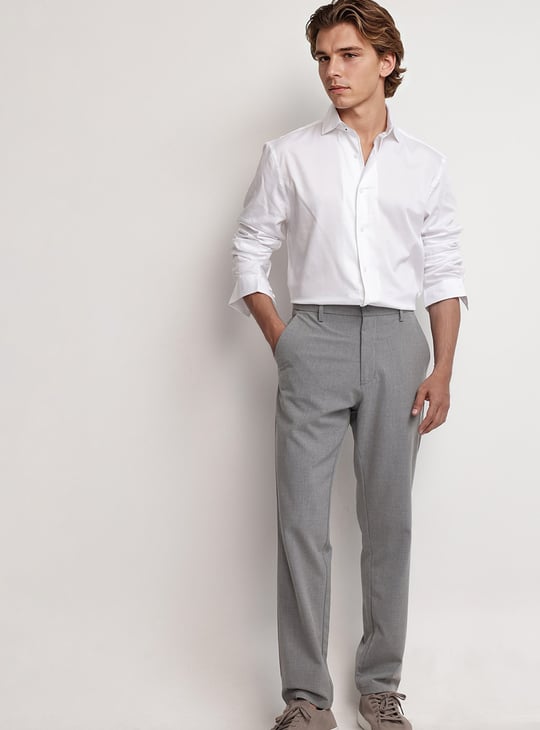 RARE RABBIT Solid Relaxed Fit Shirt