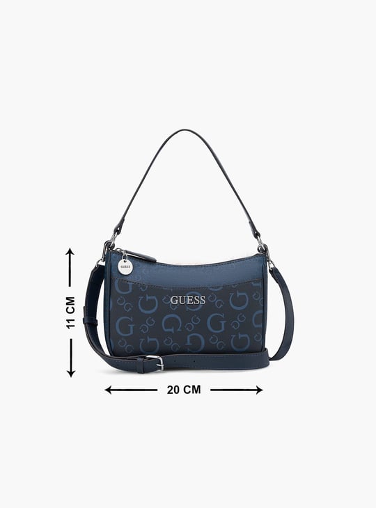 GUESS Granby Monogram Print Shoulder Bag