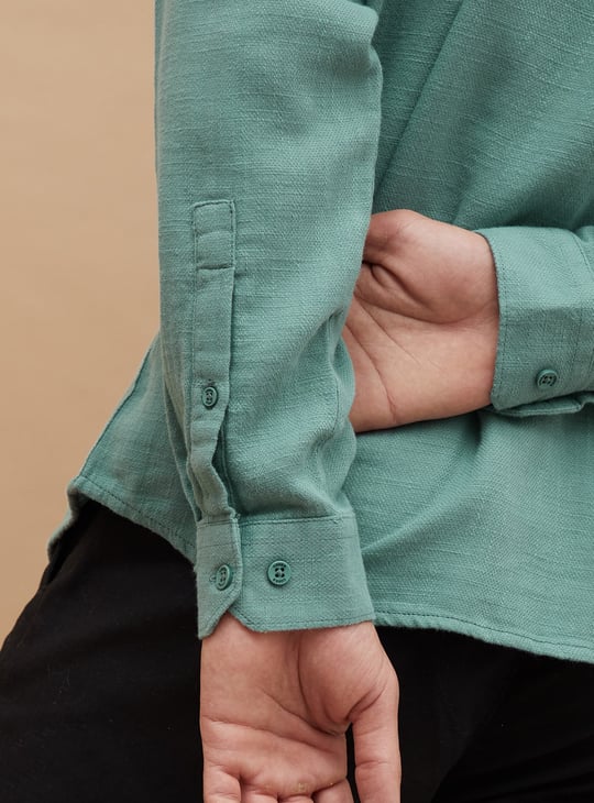 CODE UNWIND Textured Regular Fit Shirt