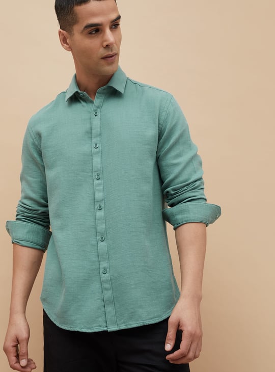 CODE UNWIND Textured Regular Fit Shirt