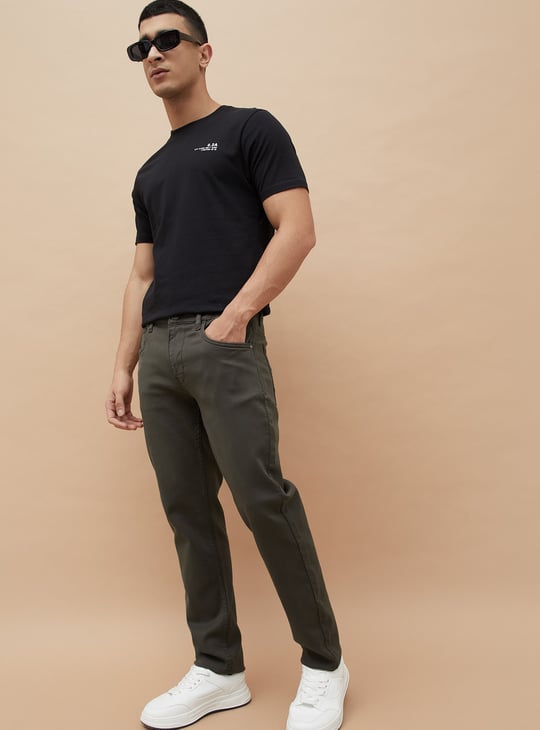BOSSINI Solid Slim Straight Trousers