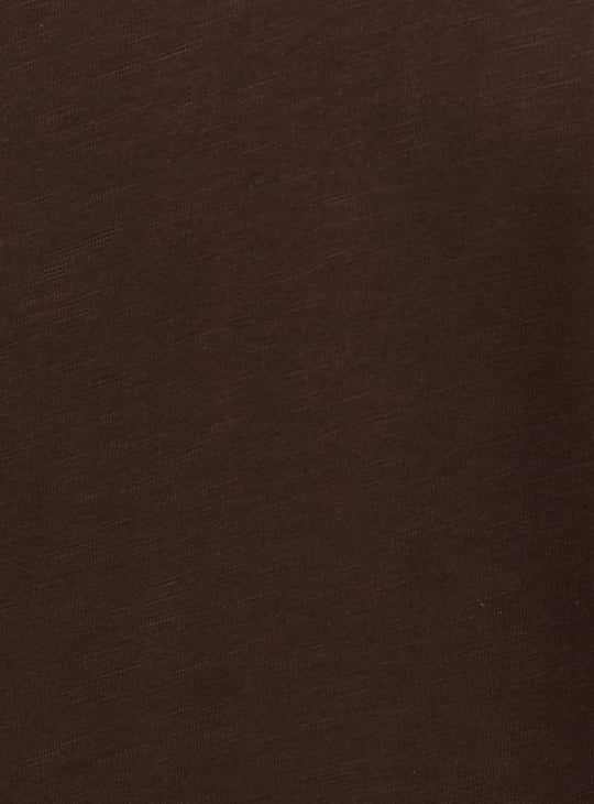 FAME FOREVER Solid Henley T-shirt