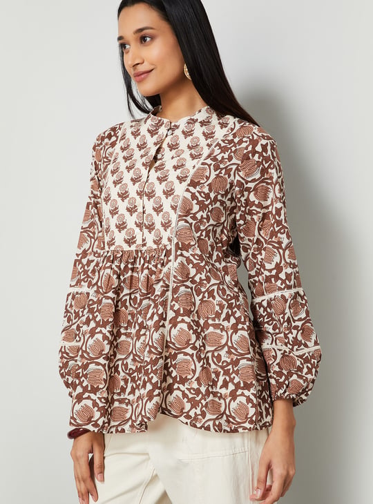 MELANGE Floral Print Tunic