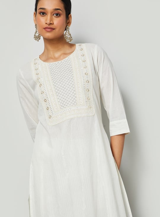 MELANGE Embroidered Kurta Set