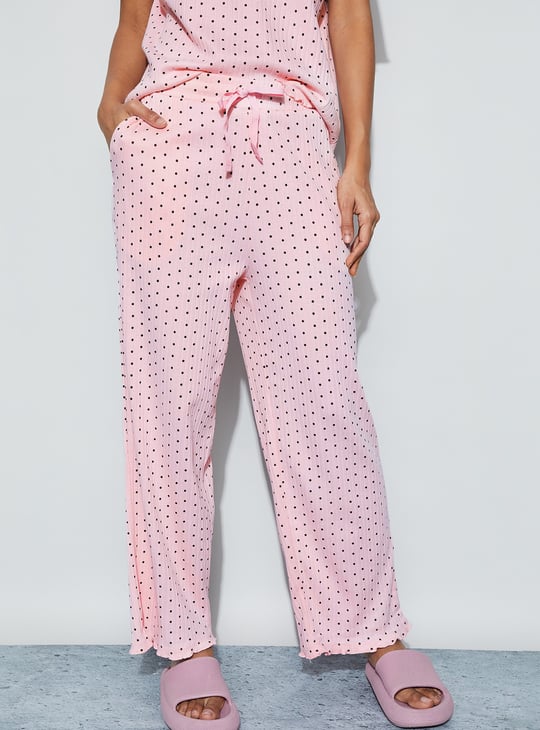 GINGER Polka-Dot Print Night Suit