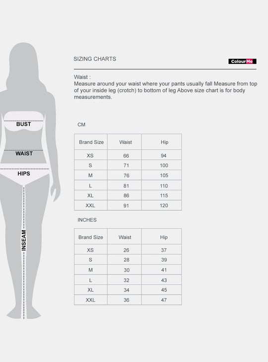 COLOUR ME Solid Paperbag Waist Wide Leg Trousers