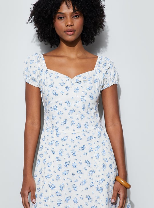 GINGER Floral Print Midi Dress