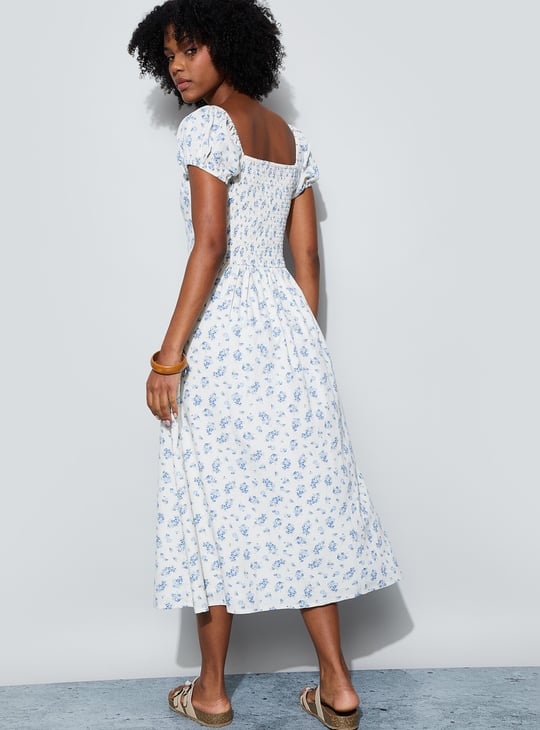 GINGER Floral Print Midi Dress
