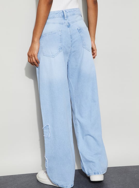 GINGER Appliqued Straight Fit Jeans