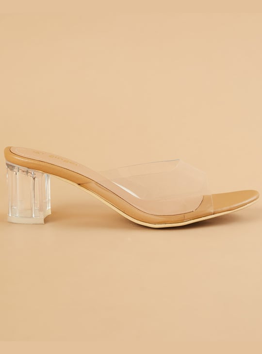 GINGER Open Toe Block Heels