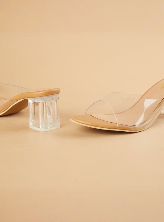 GINGER Open Toe Block Heels