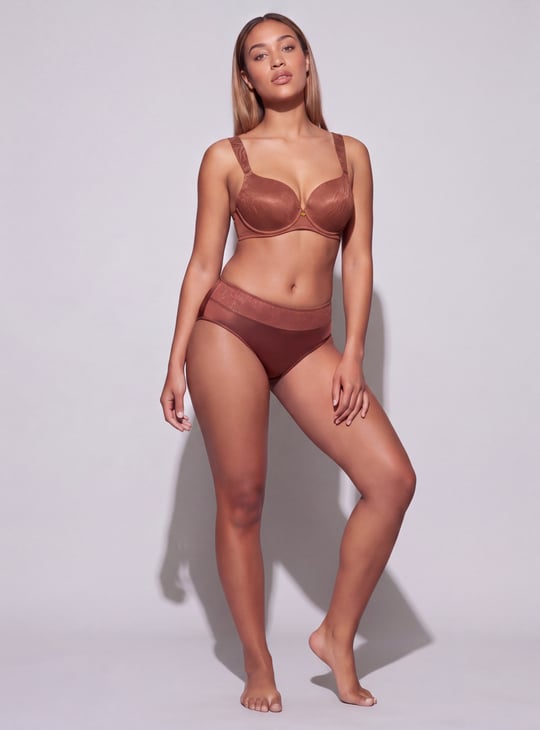 AMANTE Signature Lace Padded Wired Seamed T-Shirt Bra