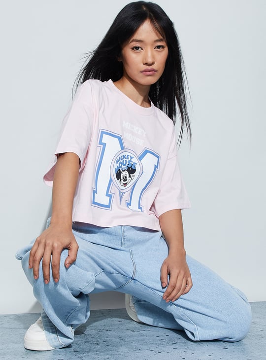GINGER Mickey Mouse Print T-shirt