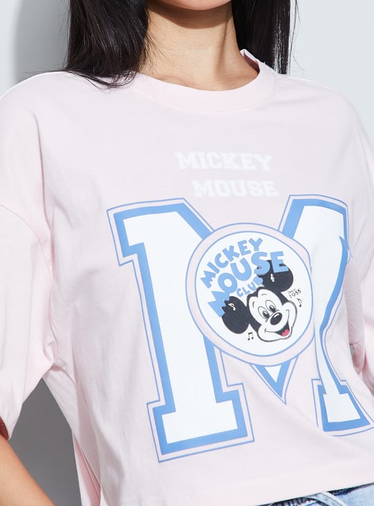 GINGER Mickey Mouse Print T-shirt