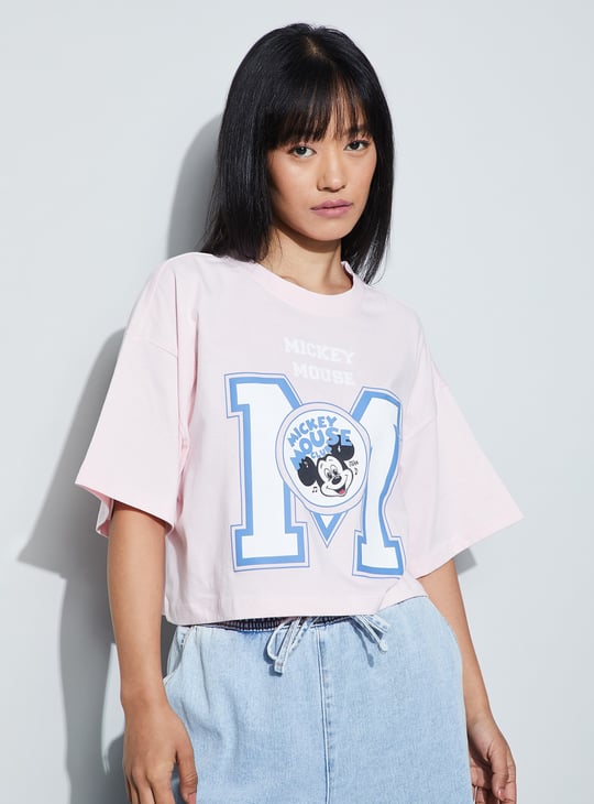 GINGER Mickey Mouse Print T-shirt