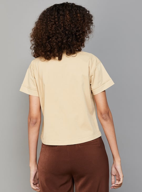 KRAUS Solid Crop Shirt