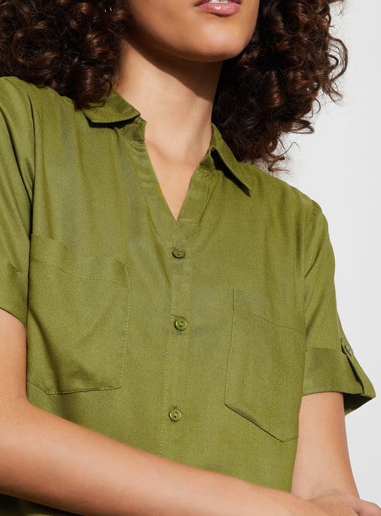 FAME FOREVER Solid Regular Fit Shirt
