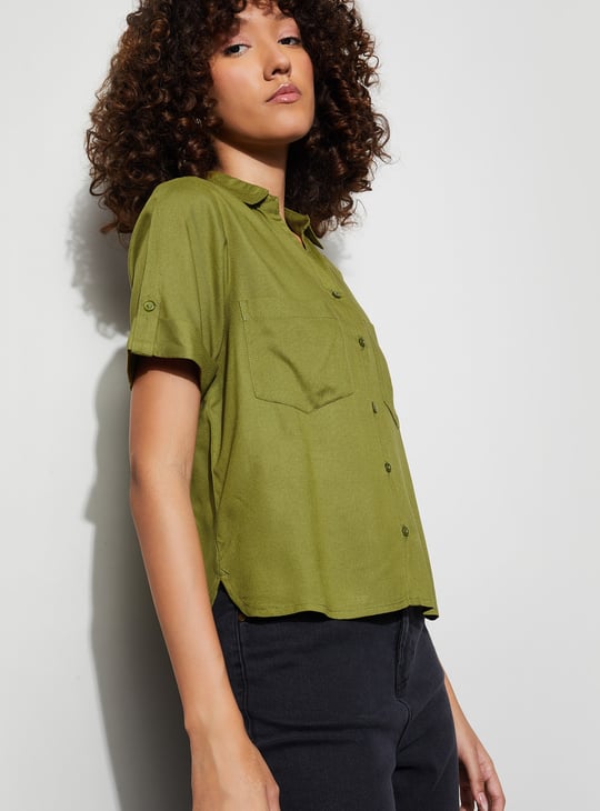 FAME FOREVER Solid Regular Fit Shirt