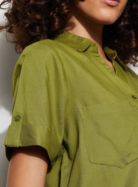 FAME FOREVER Solid Regular Fit Shirt