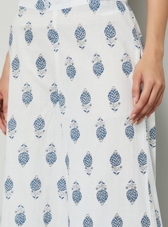 MELANGE Ethnic Motif Print A-line Kurta Set