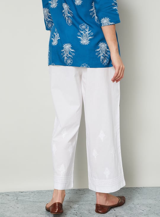 MELANGE Embroidered Palazzo Pants
