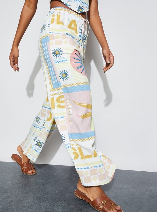GINGER Printed Elasticated Trousers