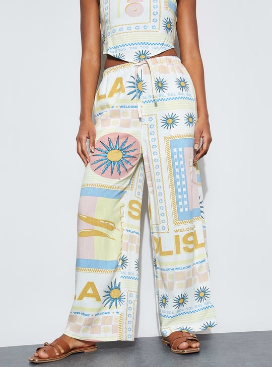 GINGER Printed Elasticated Trousers