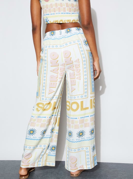 GINGER Printed Elasticated Trousers